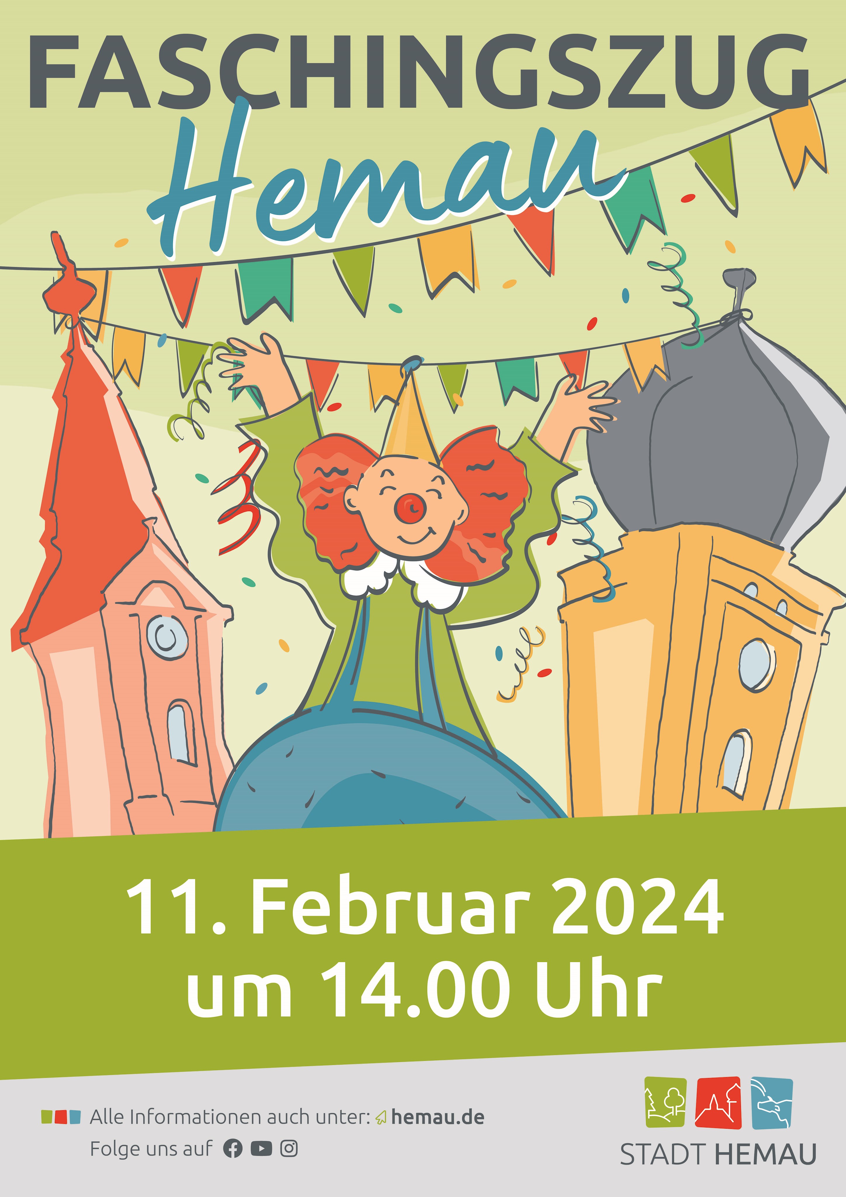 Der Hemauer Faschingszug findet am 11. Februar 2024 statt.