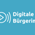 blauer Untergrund, weißer Schriftzug mit Symbol, "Digitale Bürgerinfo"